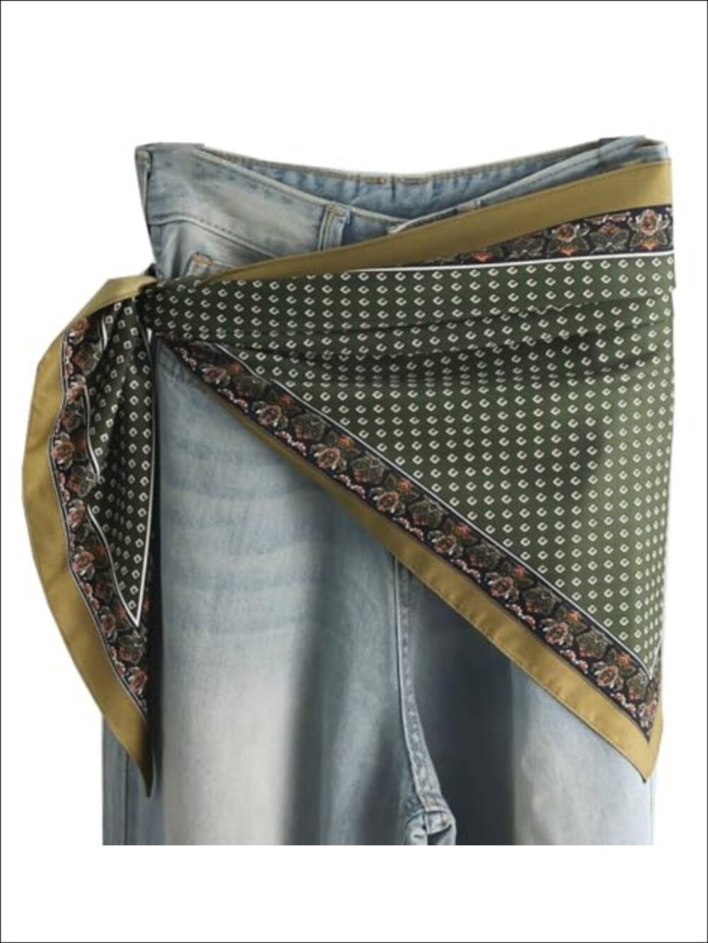 Polyester Triangle Skinny Scarf Satin Belt Head Wrap Waist Sash Hair Wrap